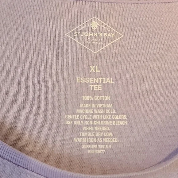 EASTER T-SHIRT  Ladies size XL, lavender slim scoop neckline NWT - Picture 4 of 6